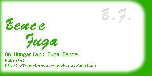 bence fuga business card